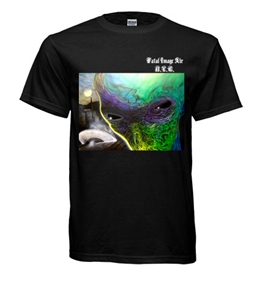 Alien on black T-shirt