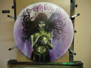 Gypsy Kicks Band Logo on Bass Drum Skin