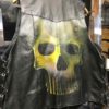 Leather Motorcycle Vest with Skull