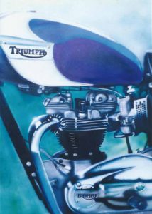 Triumph Motocycle, Gas Tank and Engine