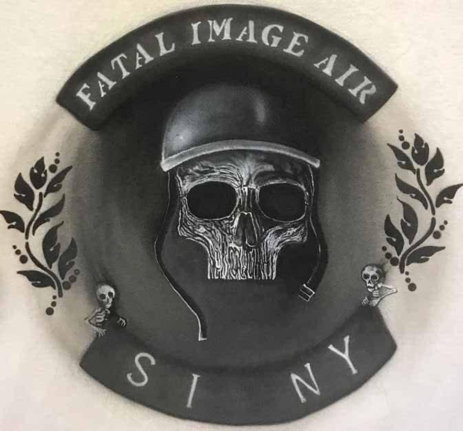 Fatal Image Logo With Skull and Helmet