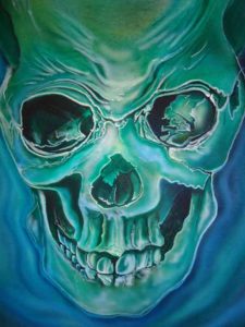 Skull with Blue Aura