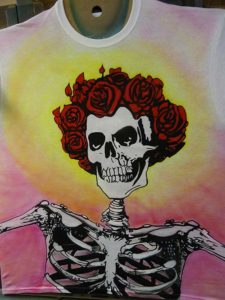 Skeleton with Roses on Head, Grateful Dead Inspired