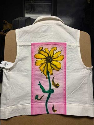 Girl's Vest with Yellow Flower